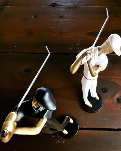 Golfspillerfigur "Swing Elegance", 24 cm høy, dekorativ med mulighet for gravering som gave