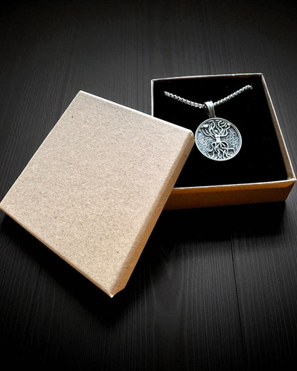 Amulett Livets Tre med Mulighet for Gravering - halskjede "Naturens Vitalitet", personalisering
