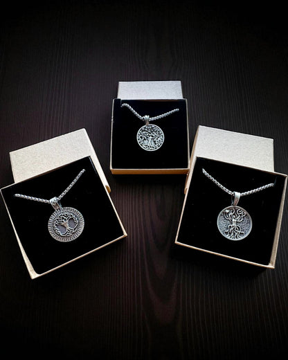 Amulett Livets Tre med Mulighet for Gravering - halskjede "Naturens Vitalitet", personalisering