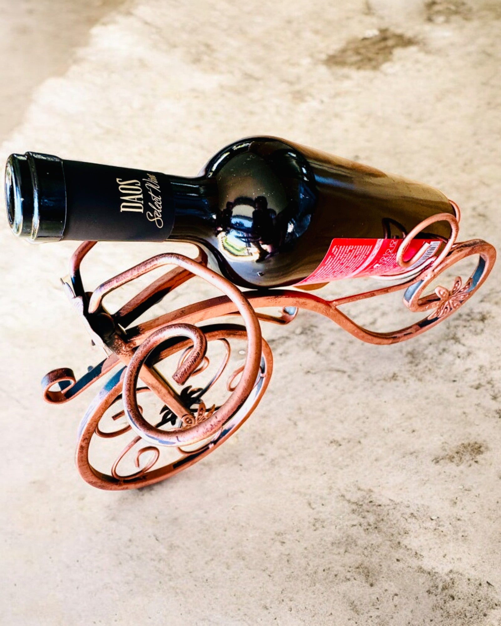 Sykkelstativ for Vin "WineCycle" - mulighet for personlig gravering som gave