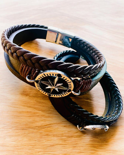 Armbånd "Compass Adventure" - mulighet for personlig gravering som gave, 2 fargevarianter å velge mellom