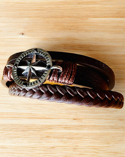 Armbånd "Compass Adventure" - mulighet for personlig gravering som gave, 2 fargevarianter å velge mellom