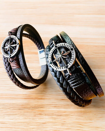 Armbånd "Compass Adventure" - mulighet for personlig gravering som gave, 2 fargevarianter å velge mellom