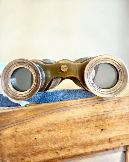 Kikkert med skinnetui Victorian's Eye, 11 cm Messing, Hånddekorert, personalisering med gravering som gave