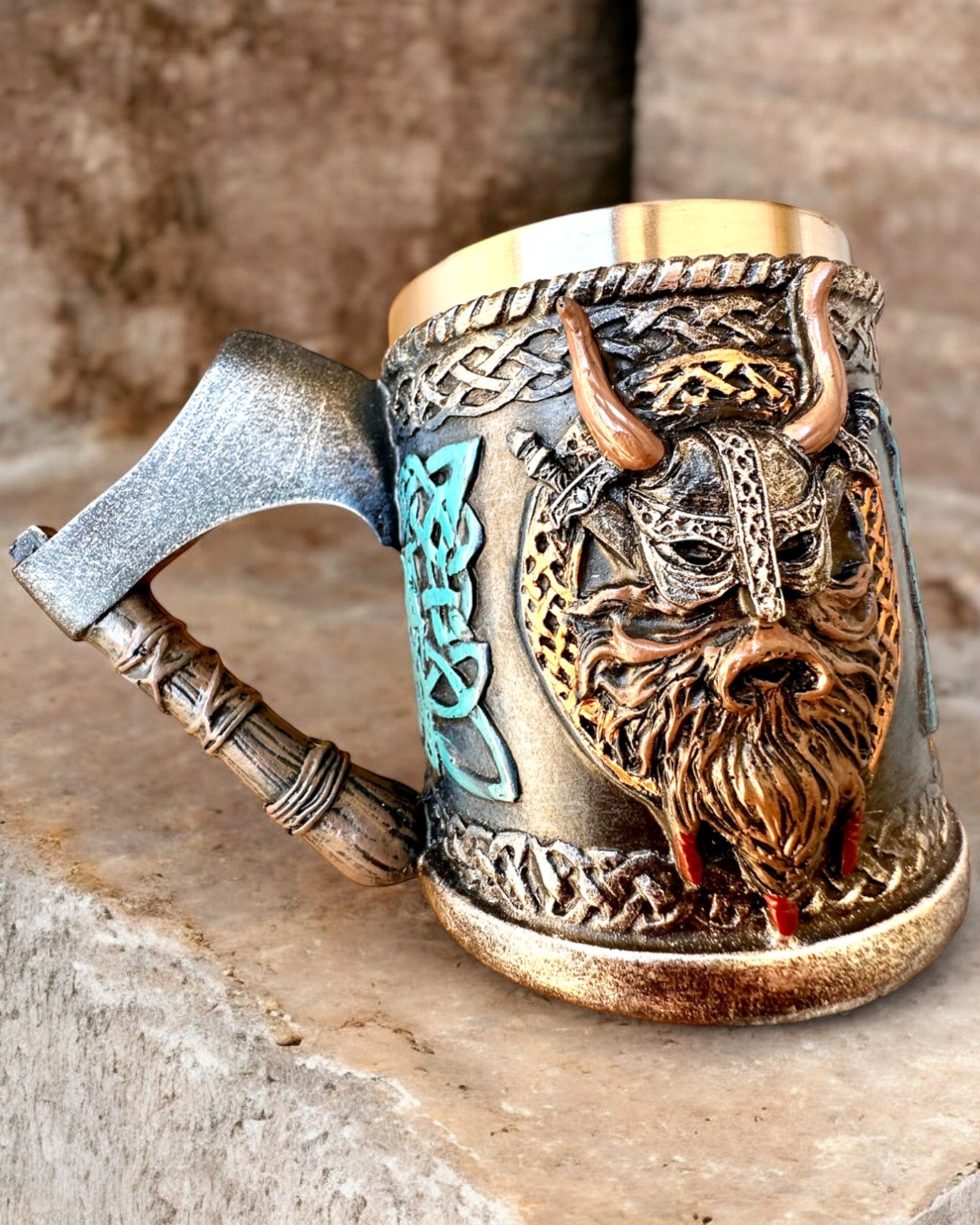 Vikingkopp Ragnar's Horn - med Gravering Alternativ for gave, 250 ml