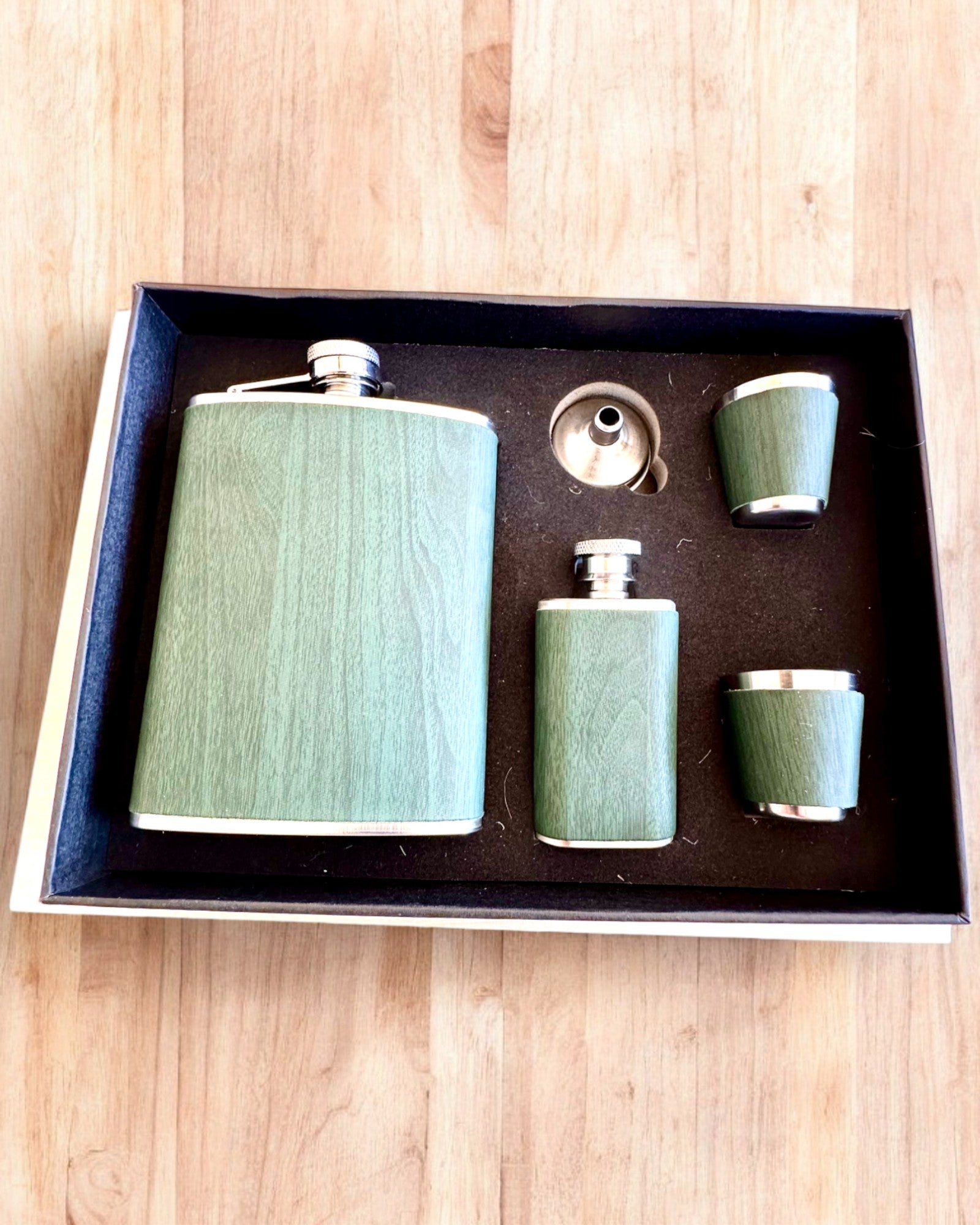 Sett med lommelærker med glass "Forest Spirit", til gave med personlig gravering
