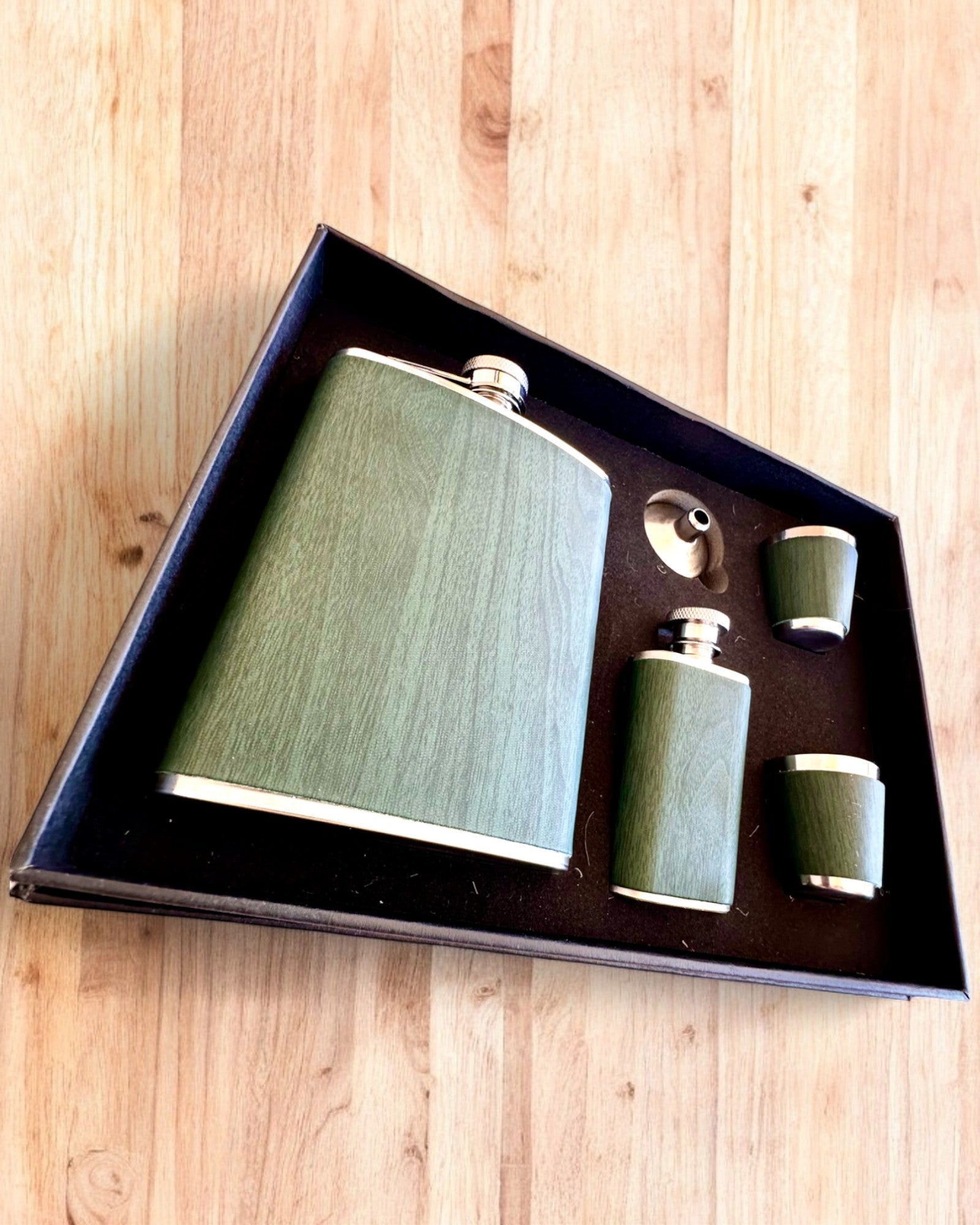 Sett med lommelærker med glass "Forest Spirit", til gave med personlig gravering