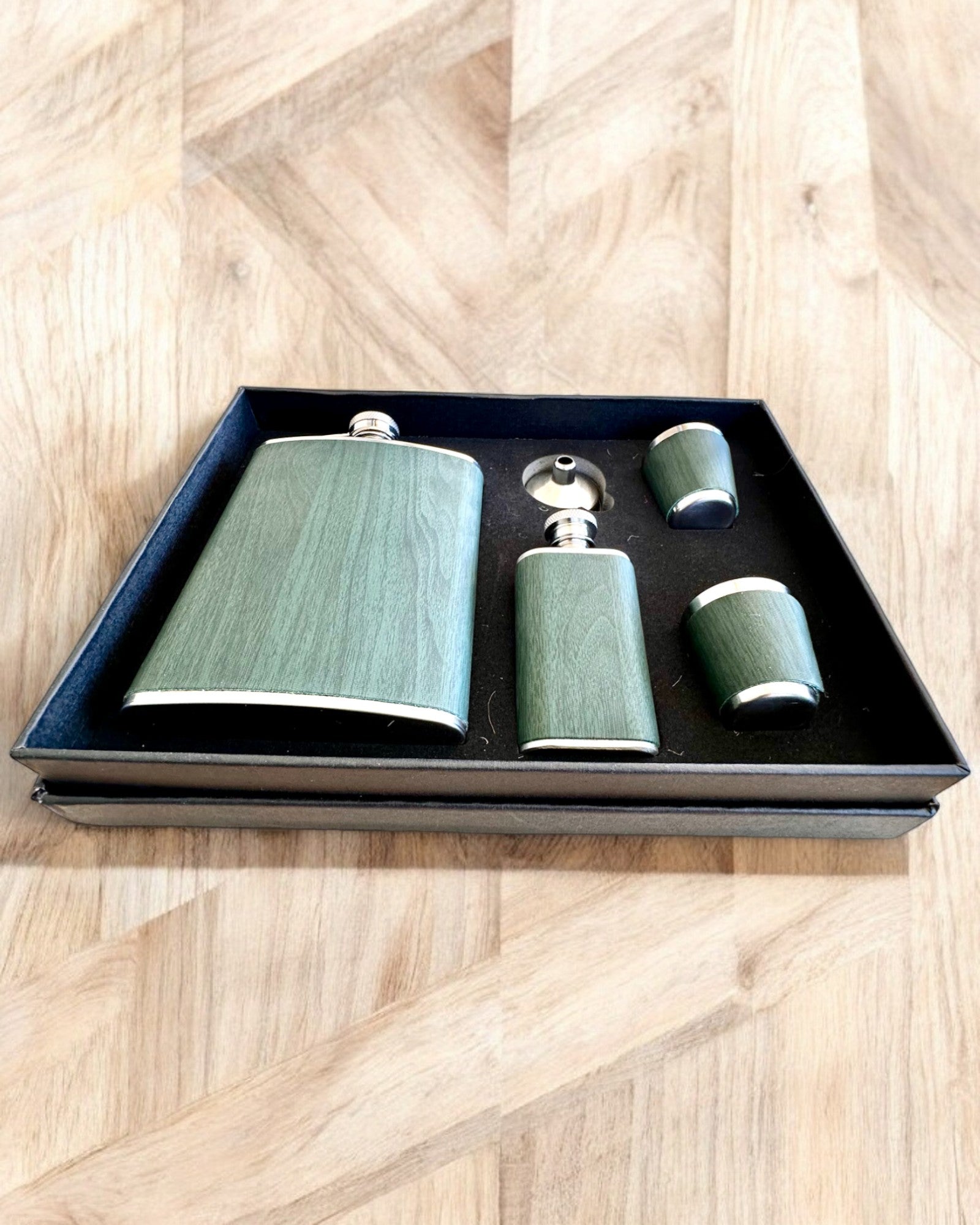Sett med lommelærker med glass "Forest Spirit", til gave med personlig gravering