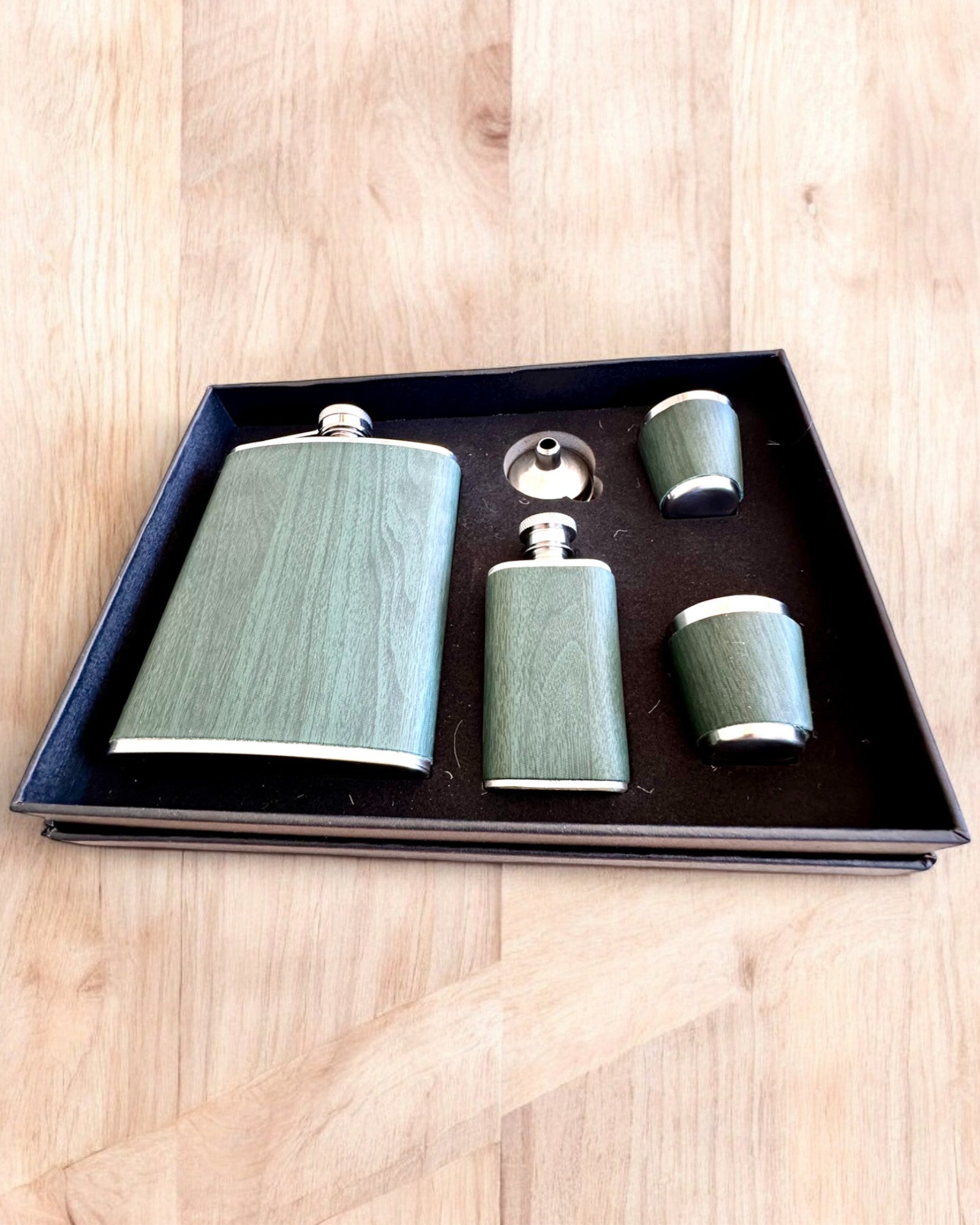 Sett med lommelærker med glass "Forest Spirit", til gave med personlig gravering