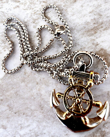 Amulet Morski "Kotwica Kapitana", halskjede med gravering som gave