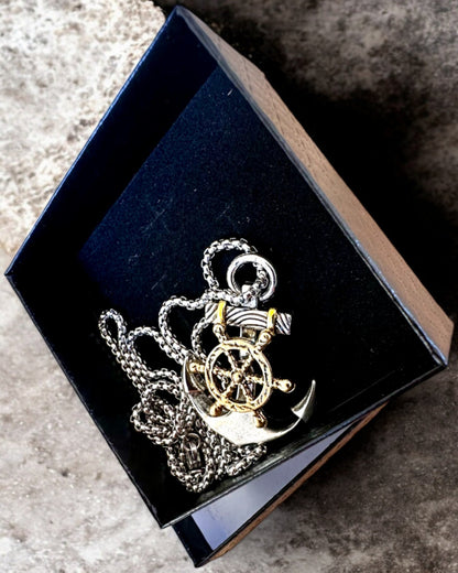 Amulet Morski "Kotwica Kapitana", halskjede med gravering som gave