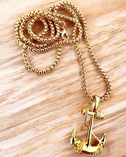 "Kotwica Determinacji - Amulet Morski", halskjede, mulighet for personlig gravering som gave, 3 varianter å velge mellom