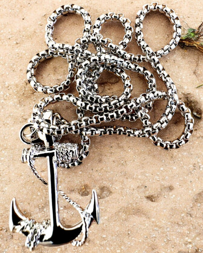"Kotwica Determinacji - Amulet Morski", halskjede, mulighet for personlig gravering som gave, 3 varianter å velge mellom