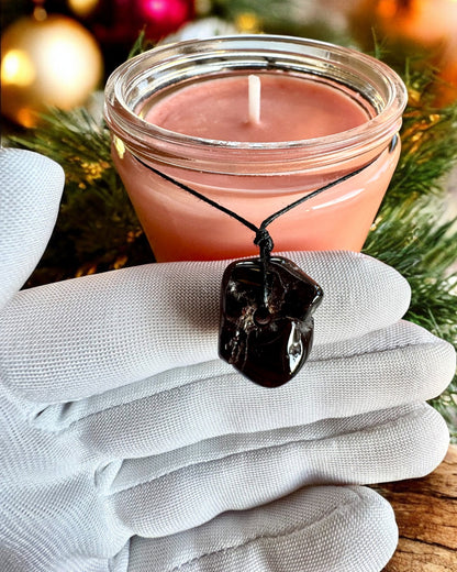 Intensjonssoyalys 250 ml med naturlig stein – velg din energi: Citrin eller Granat, personlig gravering som gave