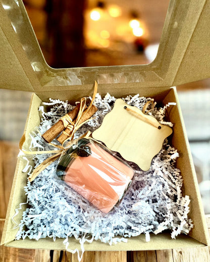 Intensjonssoyalys 250 ml med naturlig stein – velg din energi: Citrin eller Granat, personlig gravering som gave