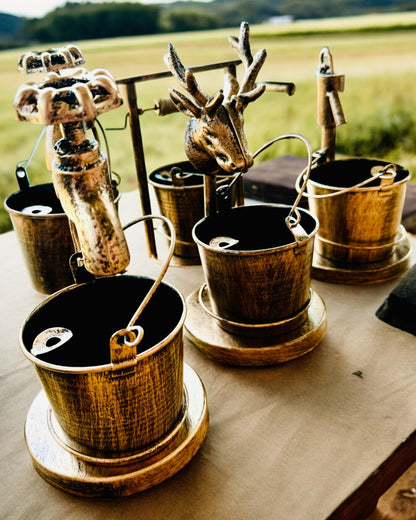 Stilig metallaskebeger "Rustic Charm" 19-23 cm høyde, 8 varianter å velge mellom, gravering på forespørsel