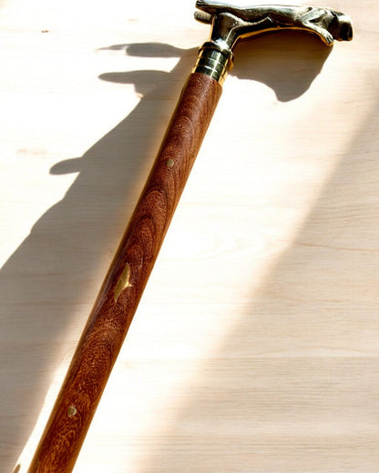 Spaserstokk "Jaguar Elegance" i Mango-tre - mulighet for personalisering med gravering