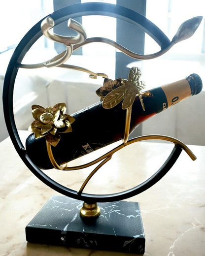 Stativ "Elegancki Owad" - for vinflaske og glass, høyde 33 cm, mulighet for personlig gravering som gave