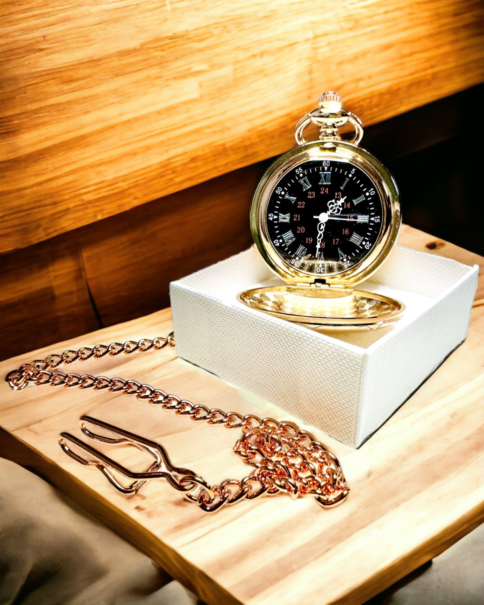 Lommeur i klassisk stil – Rosegull, Vintage Eleganse