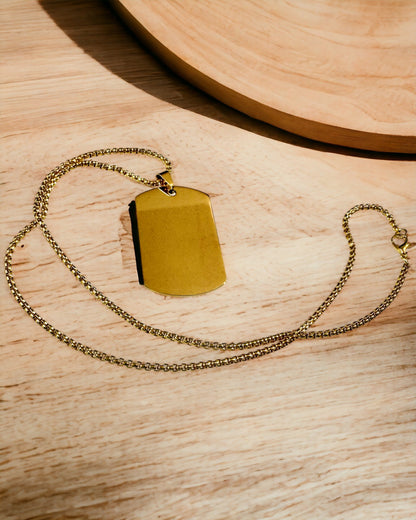 Dog Tag Halskjede "Tre Nyanser av Stil" - ID-brikke - Elegant Anheng i Rustfritt Stål med Gravering Alternativ