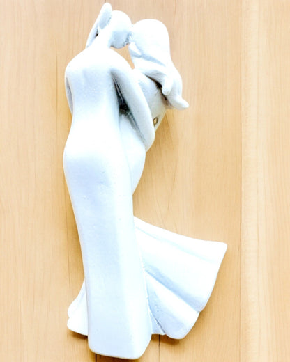 Elegant Forbindelse - Liten Dekorativ Figur med Gravering Alternativ - farge hvit