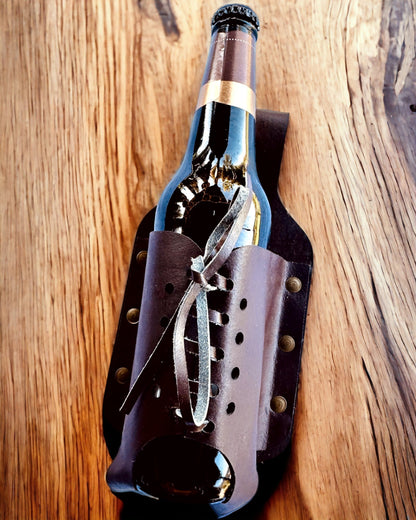 Skinnveske til flaske "LeatherCraft Elegance" - mulighet for personalisering