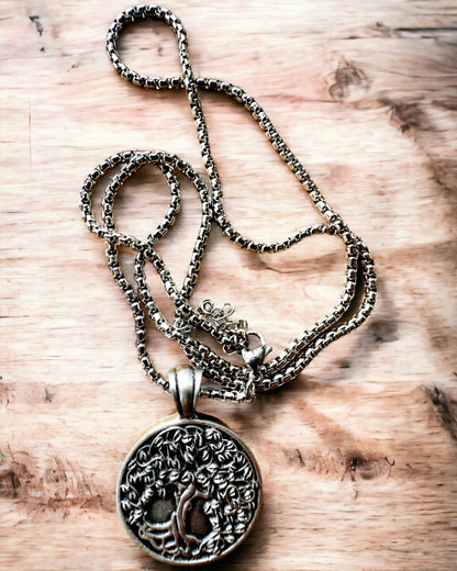 Amulett Livets Tre med Mulighet for Gravering - halskjede "Naturens Vitalitet", personalisering