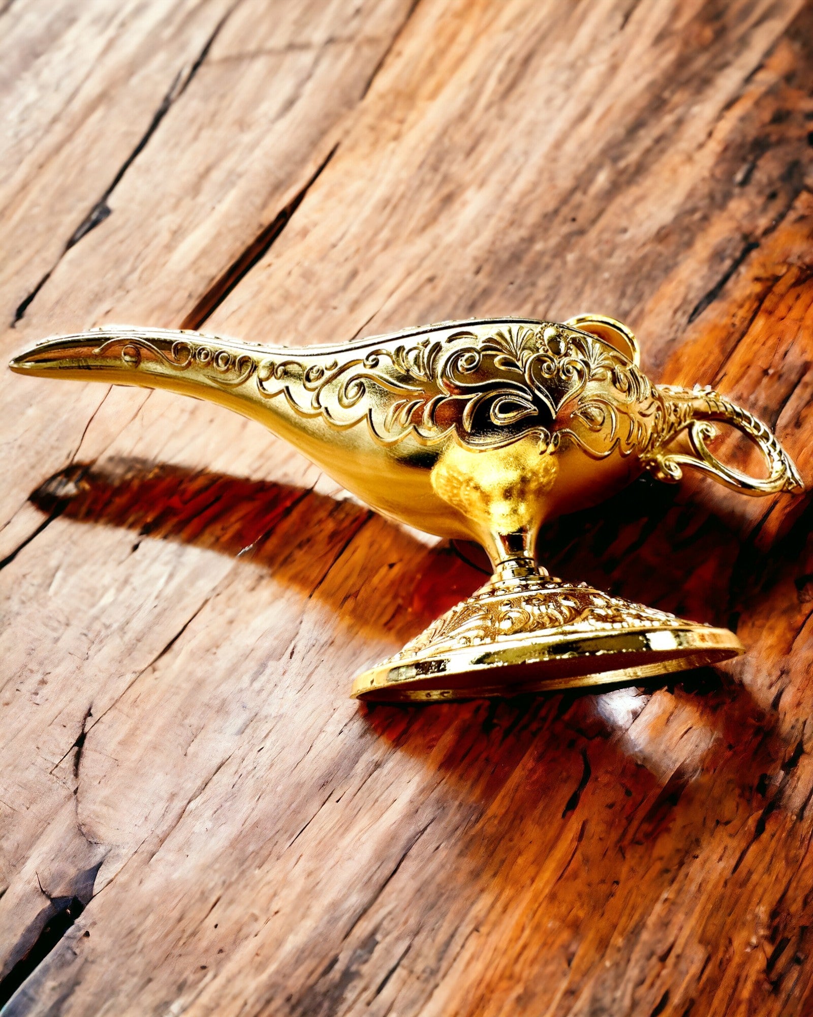 Magisk Aladdins Lampe med Gravering - Klassisk Gullvariant, flettet