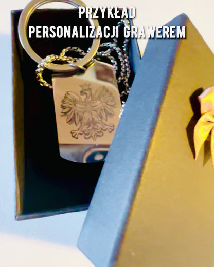 Dog Tag Halskjede "Tre Nyanser av Stil" - ID-brikke - Elegant Anheng i Rustfritt Stål med Gravering Alternativ