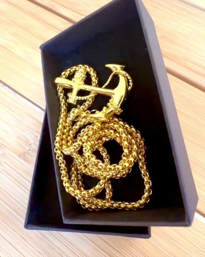 "Kotwica Determinacji - Amulet Morski", halskjede, mulighet for personlig gravering som gave, 3 varianter å velge mellom