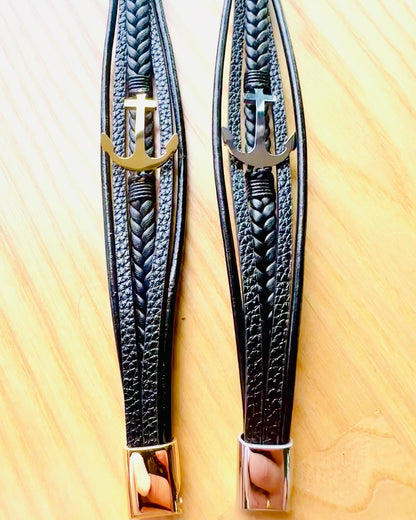 Herrearmbånd "Kotwica Elegancji" med gravering som gave
