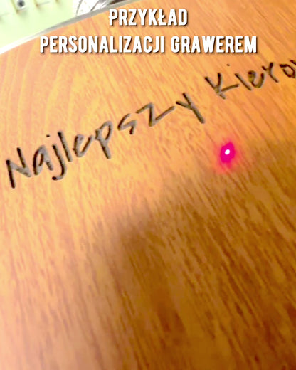 Drewnesett "Piersiówka Elegance" med mulighet for personlig gravering