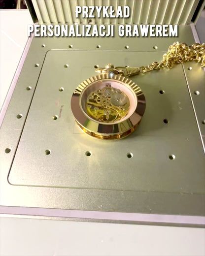 Retro Lommeur – Mekanisk Luksus i Vintage Stil farge gull, personalisering med gravering