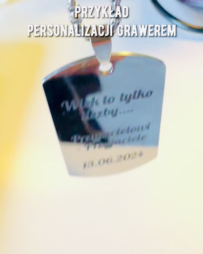 Dog Tag Halskjede "Tre Nyanser av Stil" - ID-brikke - Elegant Anheng i Rustfritt Stål med Gravering Alternativ