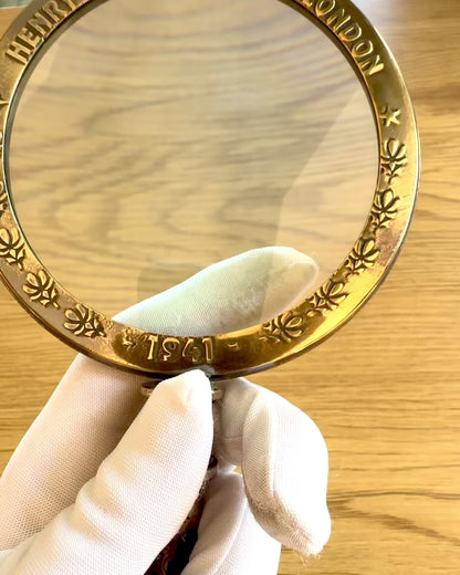Messingforstørrelsesglass Navigator 1941 med skinnetui – Håndlaget, Premium, mulighet for personalisering som gave